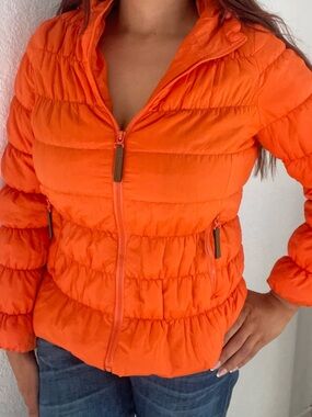 Korean Passardi Bright‎ Orange puffer jacket